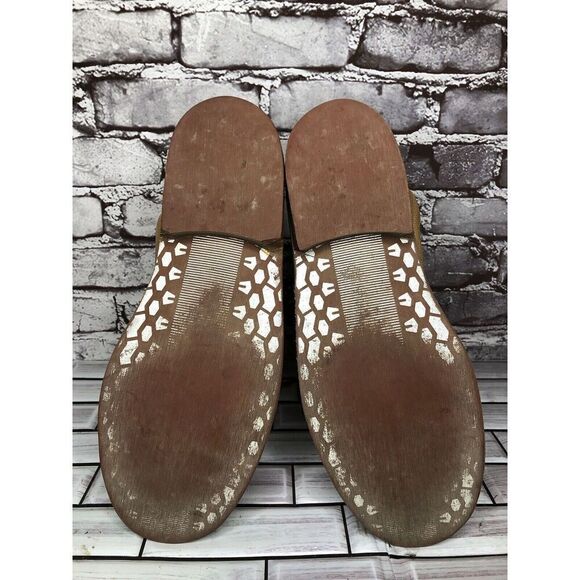 Dry-ShoD Italian Handmade Tan Leather Red Lace Up Combat Boots Men Sz 7M US/40EU - Picture 13 of 16